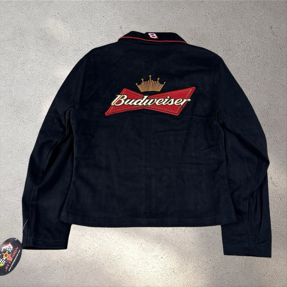 Vintage NWT JH Design Dale Jr. Budweiser Racing Jacket Sz Small NASCAR - Picture 5 of 9